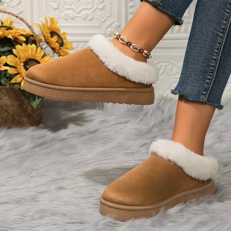 2024 New Winter Snow Boots Fur Women'S Boots Fashion Mini Plush Warm Ankle Boot for Women'S Boots Casual