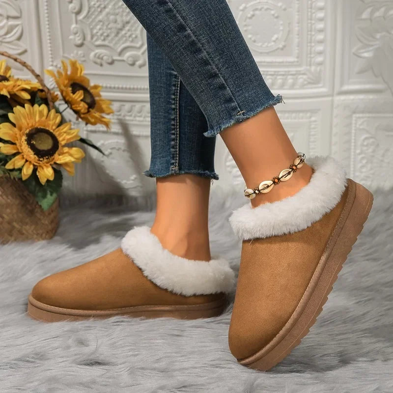 2024 New Winter Snow Boots Fur Women'S Boots Fashion Mini Plush Warm Ankle Boot for Women'S Boots Casual